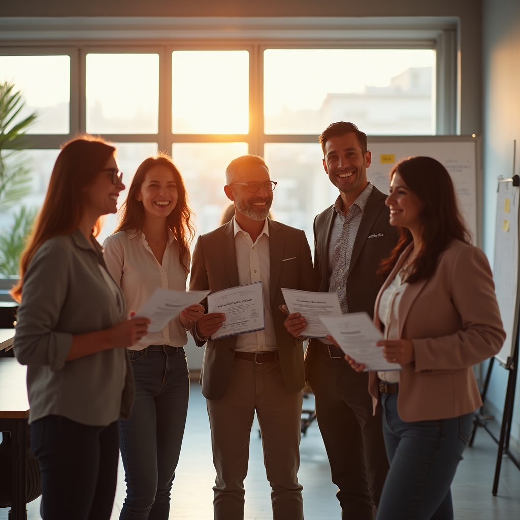 Group of diverse supervisors in a professional development session, representing the scholarship program participants