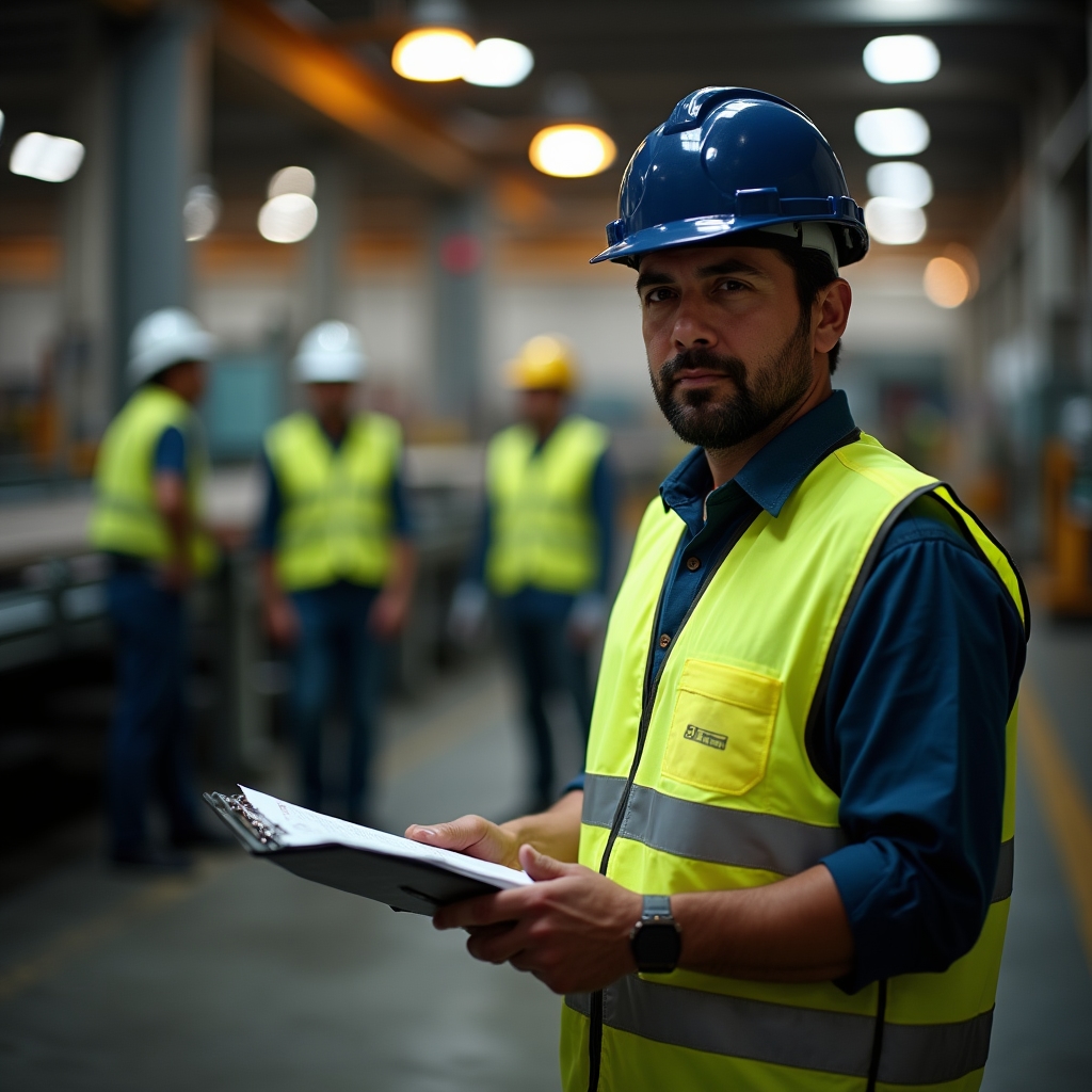 Supervisor leading a shift team on a manufacturing floor in Mexico